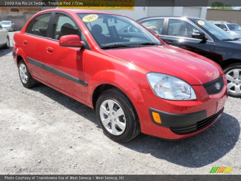 Tropical Red / Gray 2009 Kia Rio LX Sedan