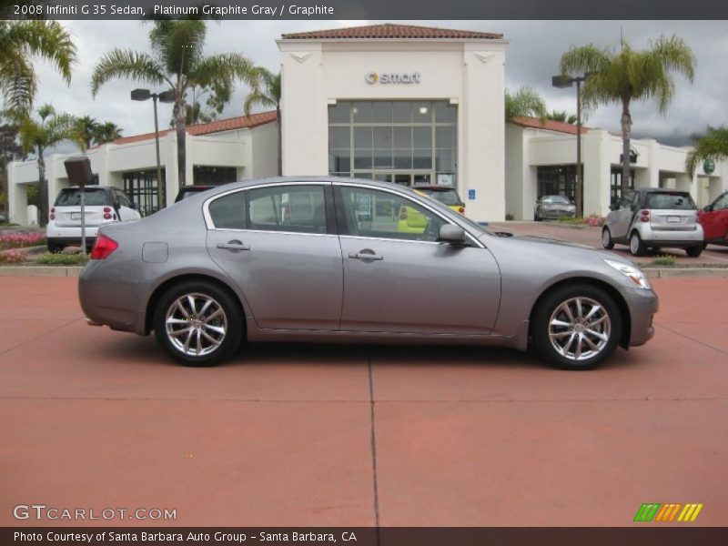 Platinum Graphite Gray / Graphite 2008 Infiniti G 35 Sedan