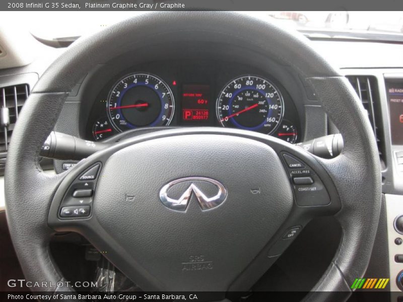 Platinum Graphite Gray / Graphite 2008 Infiniti G 35 Sedan