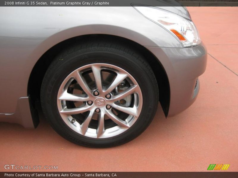 Platinum Graphite Gray / Graphite 2008 Infiniti G 35 Sedan