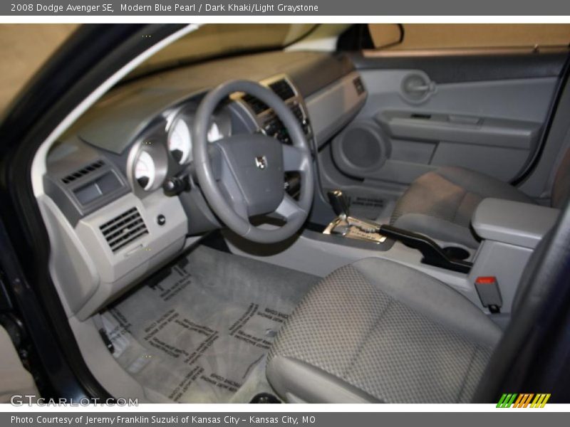 Modern Blue Pearl / Dark Khaki/Light Graystone 2008 Dodge Avenger SE