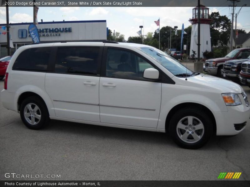 Stone White / Dark Slate Gray/Light Shale 2010 Dodge Grand Caravan SXT