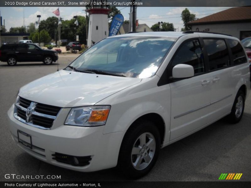 Stone White / Dark Slate Gray/Light Shale 2010 Dodge Grand Caravan SXT