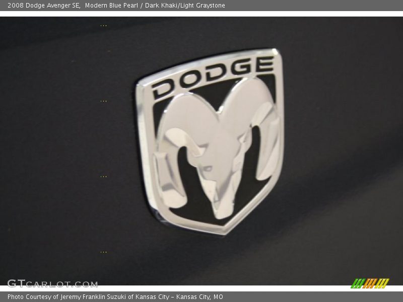 Modern Blue Pearl / Dark Khaki/Light Graystone 2008 Dodge Avenger SE