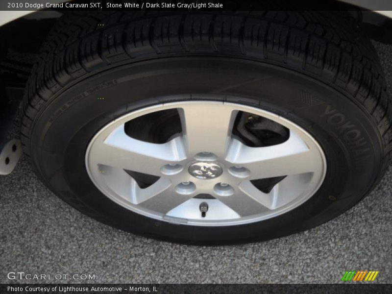Stone White / Dark Slate Gray/Light Shale 2010 Dodge Grand Caravan SXT
