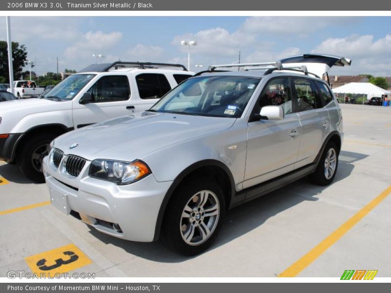 Titanium Silver Metallic / Black 2006 BMW X3 3.0i