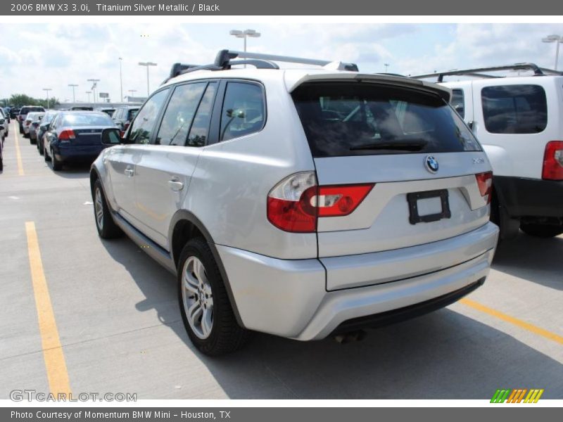 Titanium Silver Metallic / Black 2006 BMW X3 3.0i