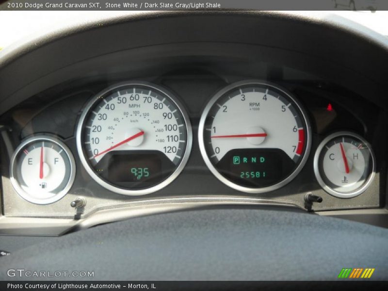 Stone White / Dark Slate Gray/Light Shale 2010 Dodge Grand Caravan SXT