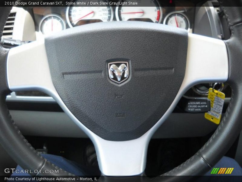 Stone White / Dark Slate Gray/Light Shale 2010 Dodge Grand Caravan SXT