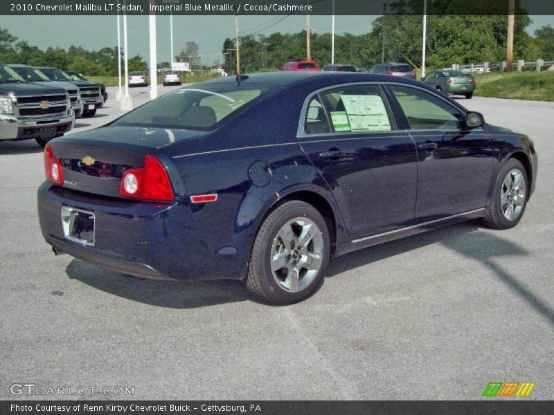 Imperial Blue Metallic / Cocoa/Cashmere 2010 Chevrolet Malibu LT Sedan