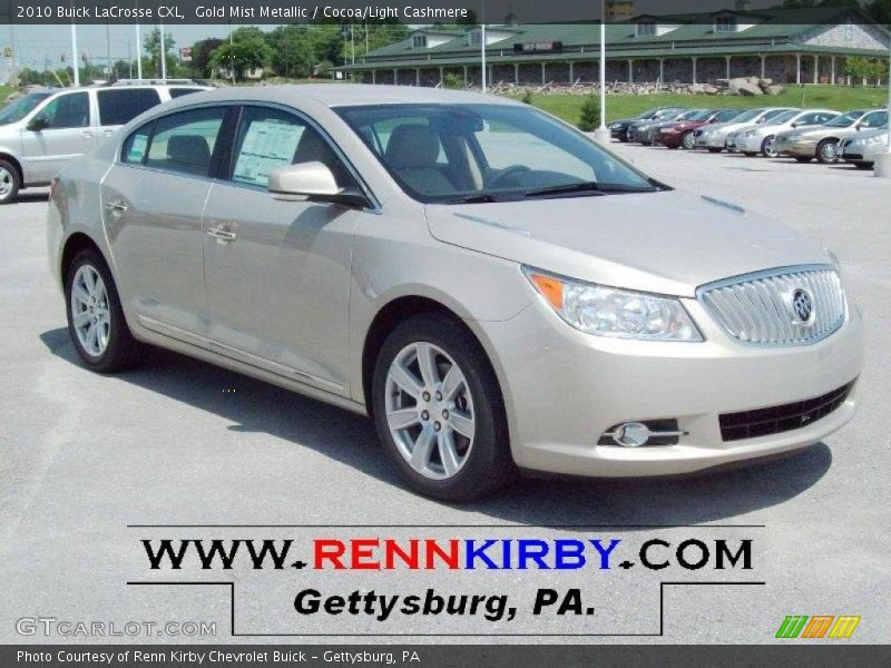 Gold Mist Metallic / Cocoa/Light Cashmere 2010 Buick LaCrosse CXL