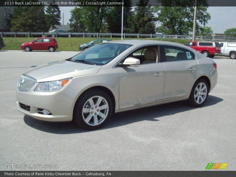 Gold Mist Metallic / Cocoa/Light Cashmere 2010 Buick LaCrosse CXL