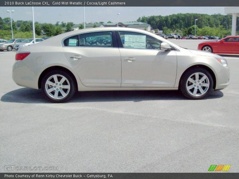 Gold Mist Metallic / Cocoa/Light Cashmere 2010 Buick LaCrosse CXL
