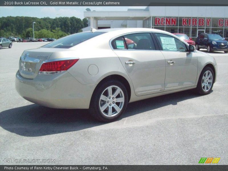 Gold Mist Metallic / Cocoa/Light Cashmere 2010 Buick LaCrosse CXL