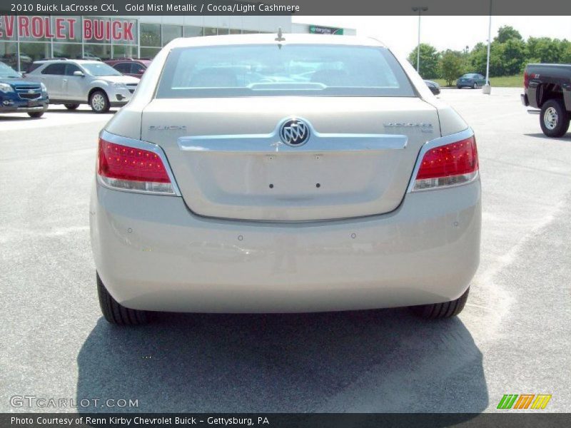 Gold Mist Metallic / Cocoa/Light Cashmere 2010 Buick LaCrosse CXL