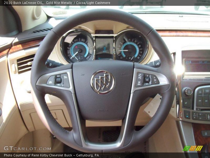 Gold Mist Metallic / Cocoa/Light Cashmere 2010 Buick LaCrosse CXL
