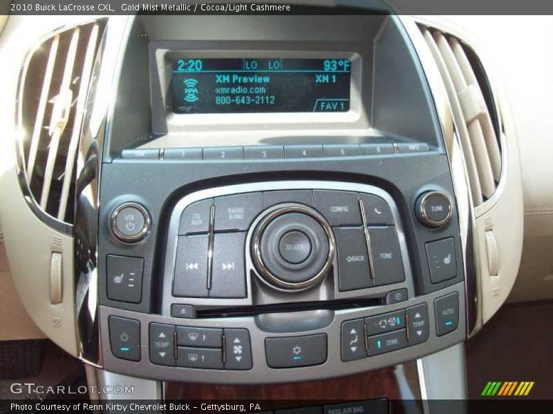 Gold Mist Metallic / Cocoa/Light Cashmere 2010 Buick LaCrosse CXL