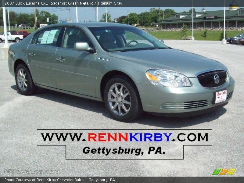 Sagemist Green Metallic / Titanium Gray 2007 Buick Lucerne CXL