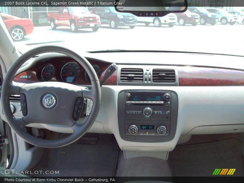 Sagemist Green Metallic / Titanium Gray 2007 Buick Lucerne CXL