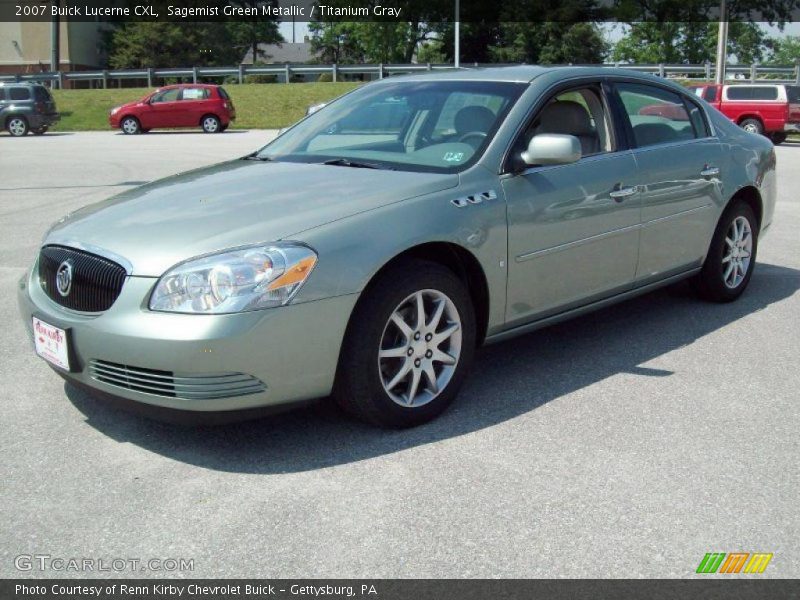 Sagemist Green Metallic / Titanium Gray 2007 Buick Lucerne CXL