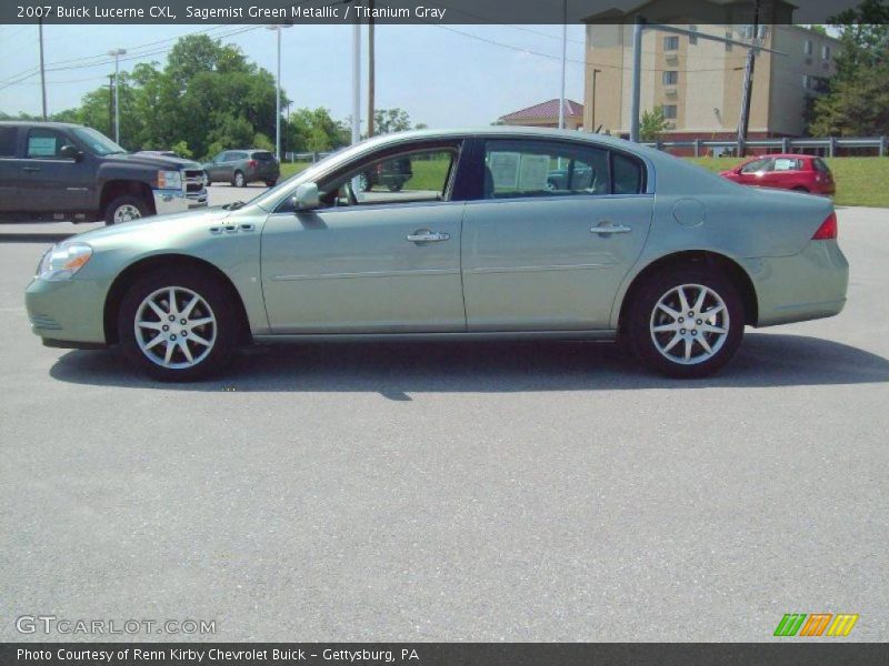 Sagemist Green Metallic / Titanium Gray 2007 Buick Lucerne CXL
