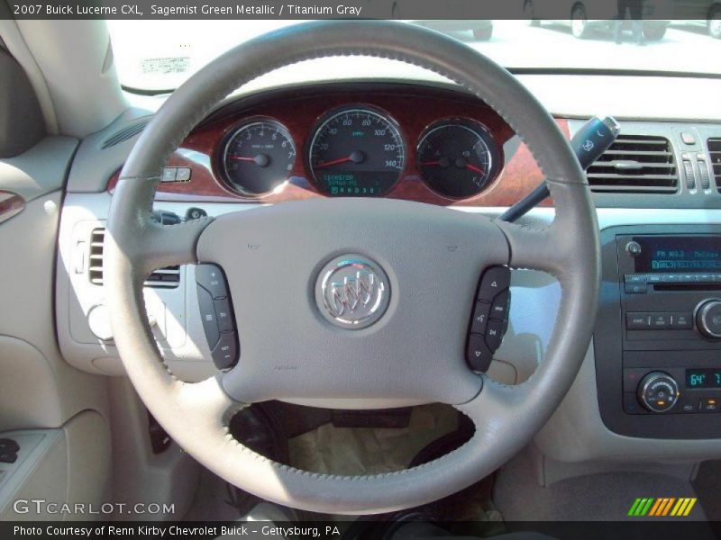 Sagemist Green Metallic / Titanium Gray 2007 Buick Lucerne CXL