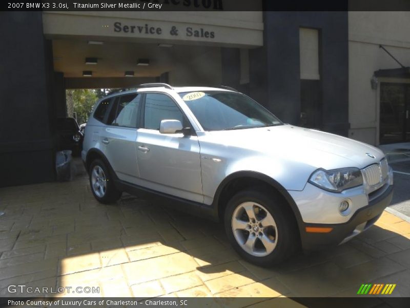 Titanium Silver Metallic / Grey 2007 BMW X3 3.0si