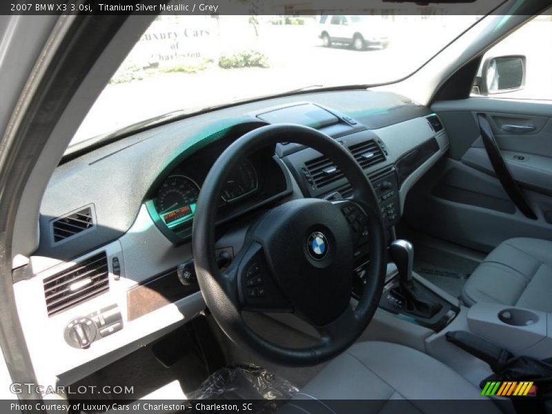 Titanium Silver Metallic / Grey 2007 BMW X3 3.0si