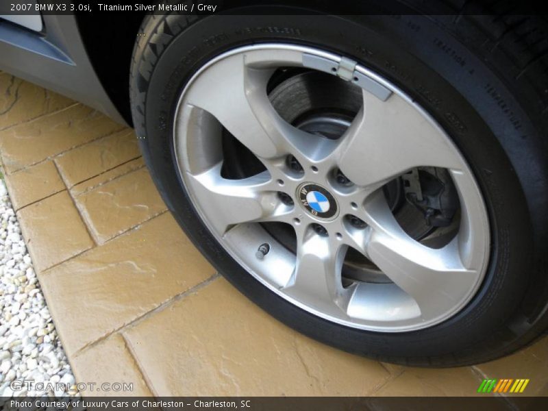 Titanium Silver Metallic / Grey 2007 BMW X3 3.0si