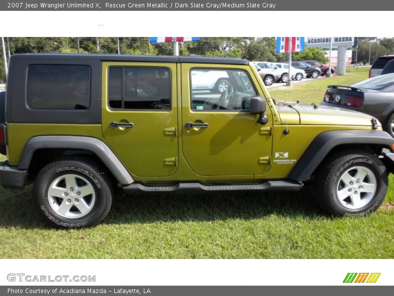 Rescue Green Metallic / Dark Slate Gray/Medium Slate Gray 2007 Jeep Wrangler Unlimited X