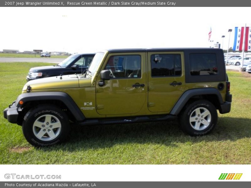 Rescue Green Metallic / Dark Slate Gray/Medium Slate Gray 2007 Jeep Wrangler Unlimited X