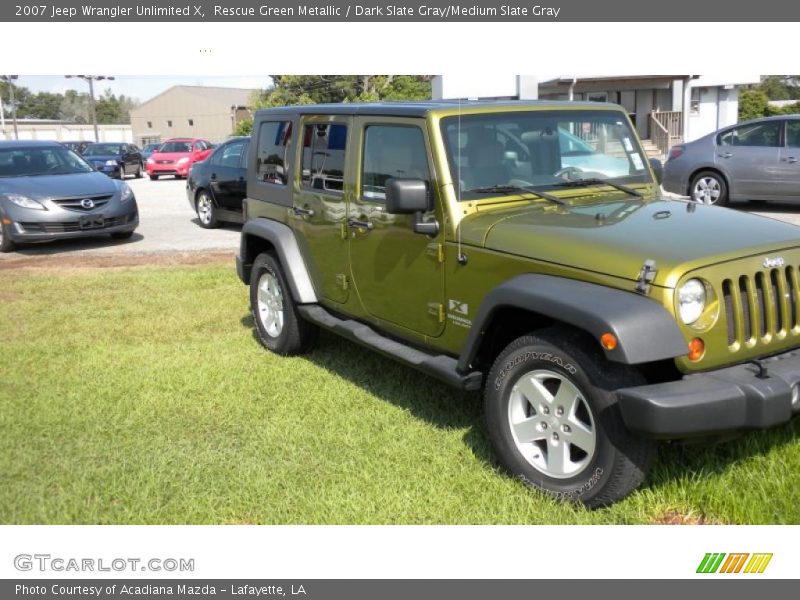 Rescue Green Metallic / Dark Slate Gray/Medium Slate Gray 2007 Jeep Wrangler Unlimited X