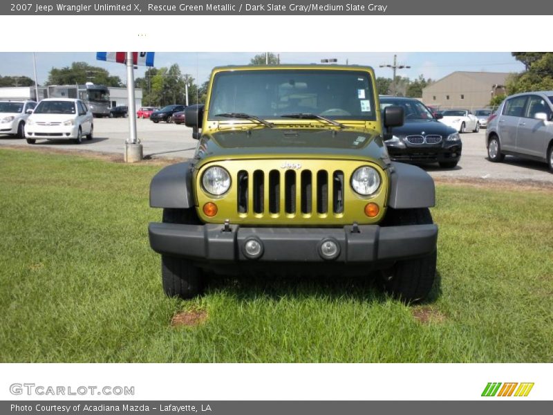 Rescue Green Metallic / Dark Slate Gray/Medium Slate Gray 2007 Jeep Wrangler Unlimited X