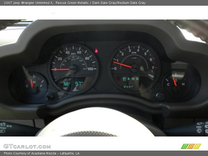 Rescue Green Metallic / Dark Slate Gray/Medium Slate Gray 2007 Jeep Wrangler Unlimited X