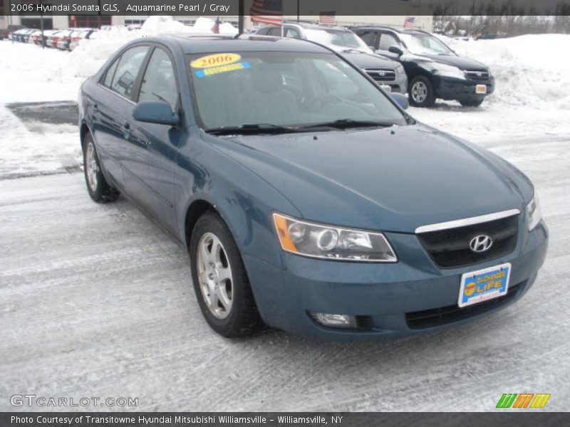 Aquamarine Pearl / Gray 2006 Hyundai Sonata GLS