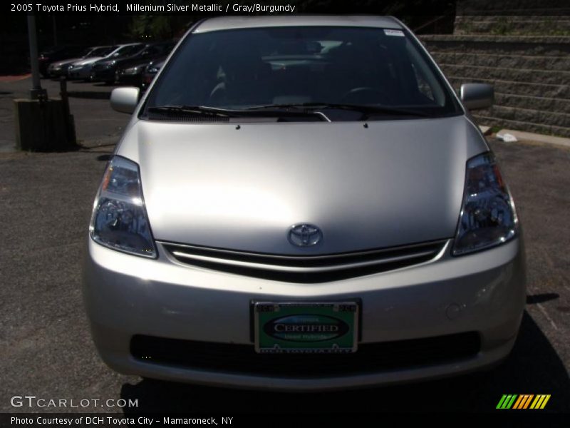 Millenium Silver Metallic / Gray/Burgundy 2005 Toyota Prius Hybrid