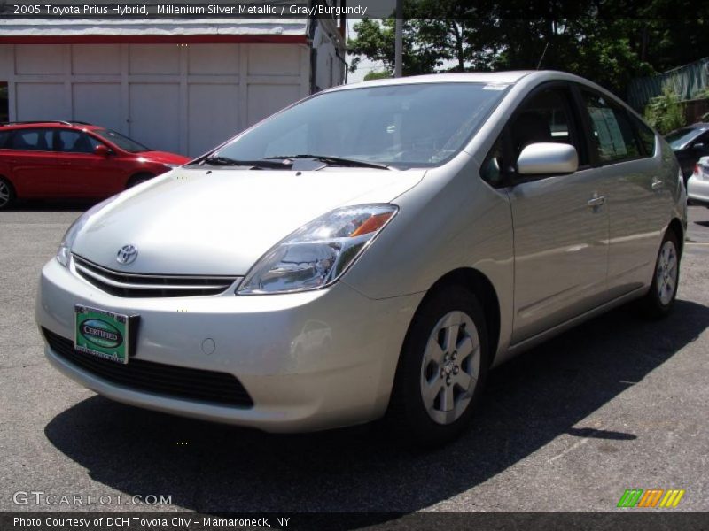 Millenium Silver Metallic / Gray/Burgundy 2005 Toyota Prius Hybrid