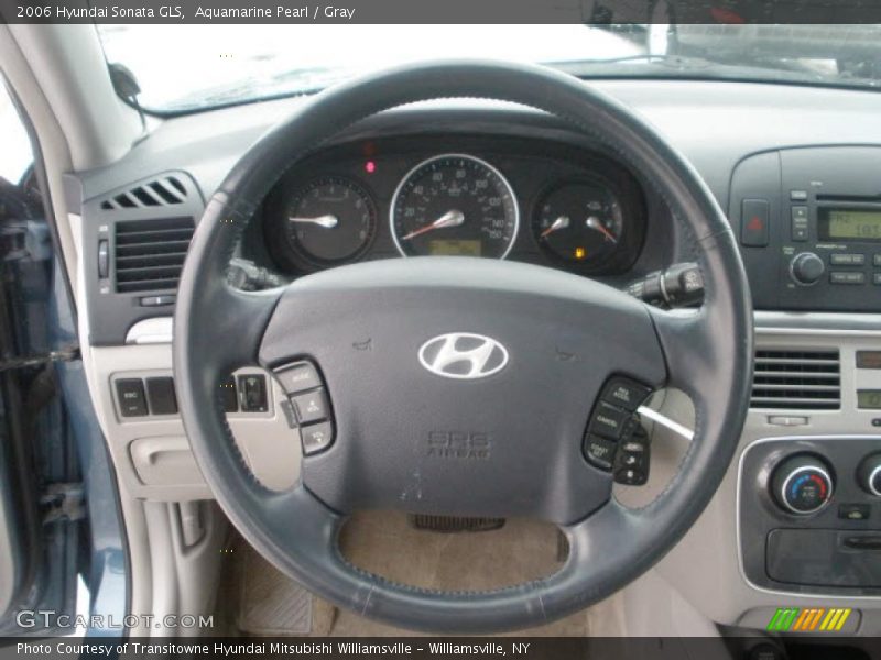 Aquamarine Pearl / Gray 2006 Hyundai Sonata GLS