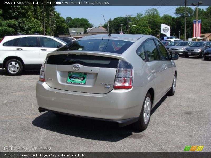 Millenium Silver Metallic / Gray/Burgundy 2005 Toyota Prius Hybrid