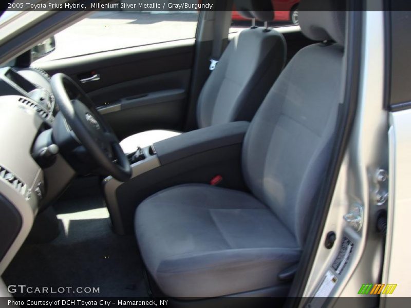 Millenium Silver Metallic / Gray/Burgundy 2005 Toyota Prius Hybrid