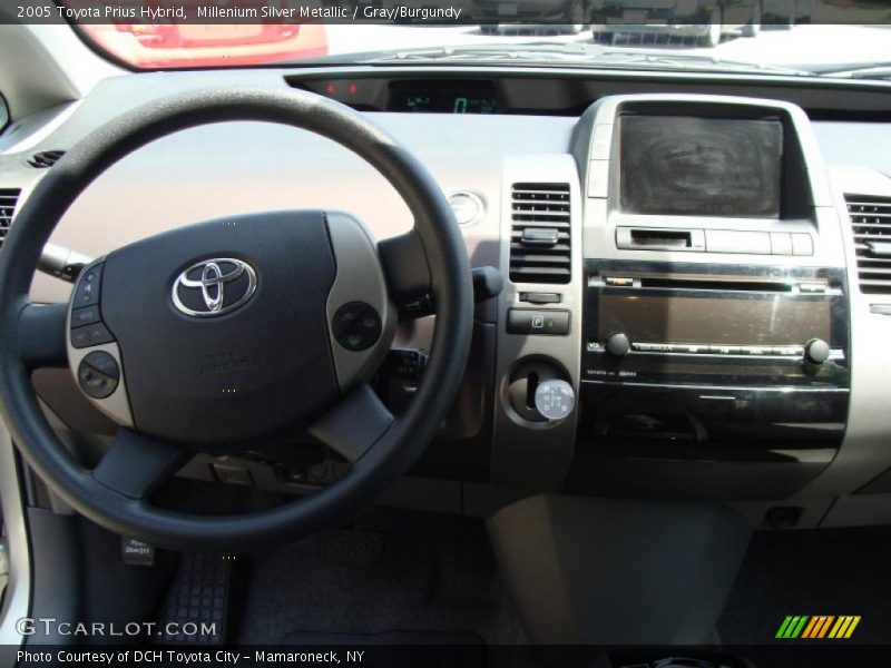 Millenium Silver Metallic / Gray/Burgundy 2005 Toyota Prius Hybrid