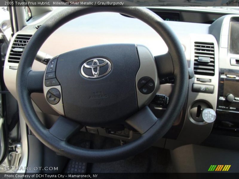 Millenium Silver Metallic / Gray/Burgundy 2005 Toyota Prius Hybrid