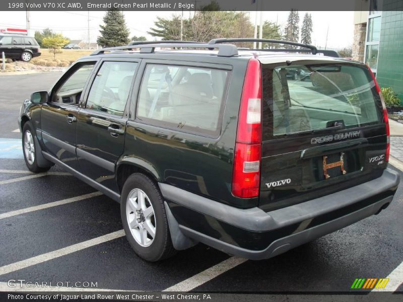 Emerald Green Pearl Metallic / Beige 1998 Volvo V70 XC AWD