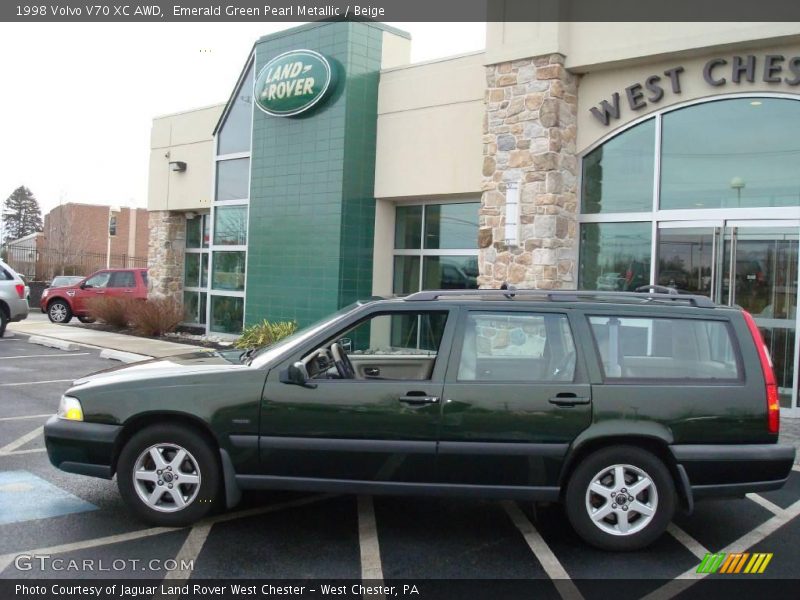 Emerald Green Pearl Metallic / Beige 1998 Volvo V70 XC AWD
