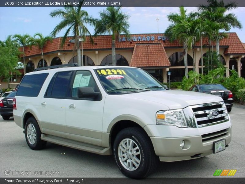 Oxford White / Camel 2009 Ford Expedition EL Eddie Bauer 4x4