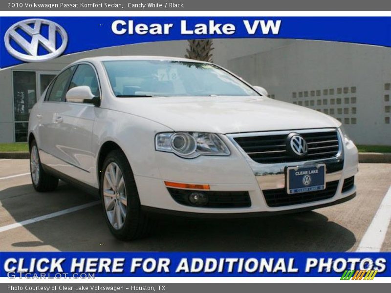 Candy White / Black 2010 Volkswagen Passat Komfort Sedan