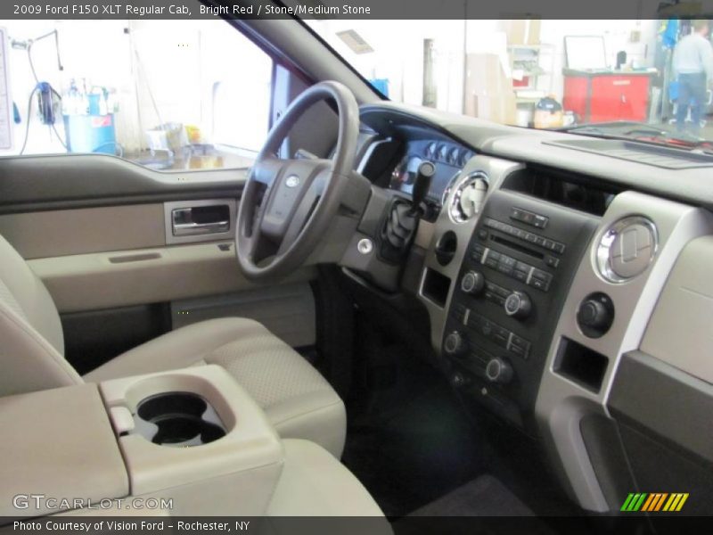Bright Red / Stone/Medium Stone 2009 Ford F150 XLT Regular Cab
