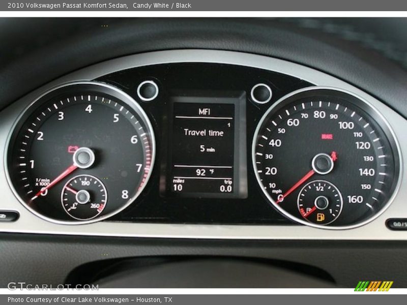 Candy White / Black 2010 Volkswagen Passat Komfort Sedan