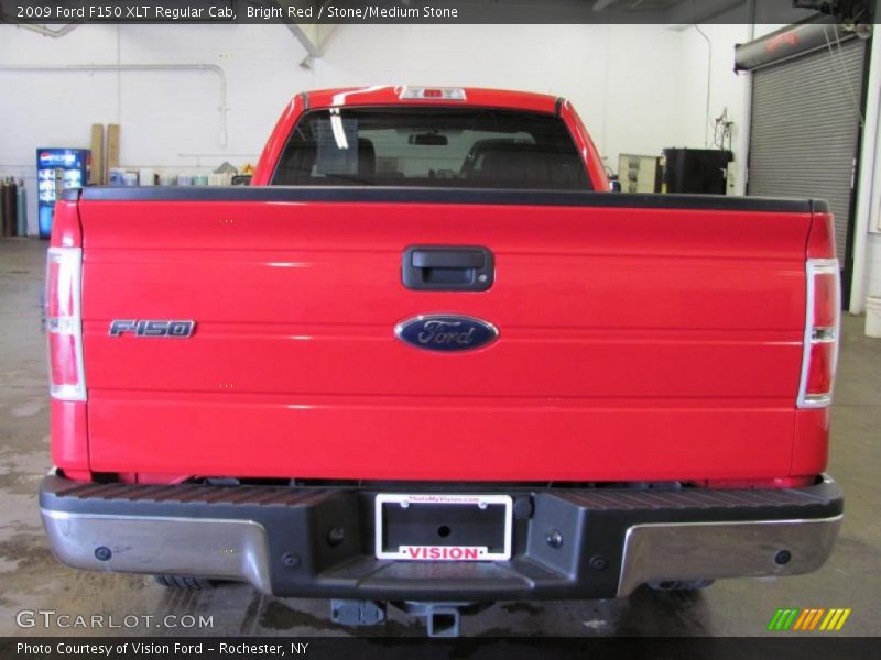 Bright Red / Stone/Medium Stone 2009 Ford F150 XLT Regular Cab