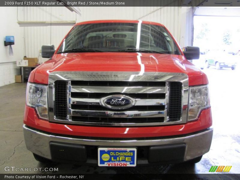 Bright Red / Stone/Medium Stone 2009 Ford F150 XLT Regular Cab